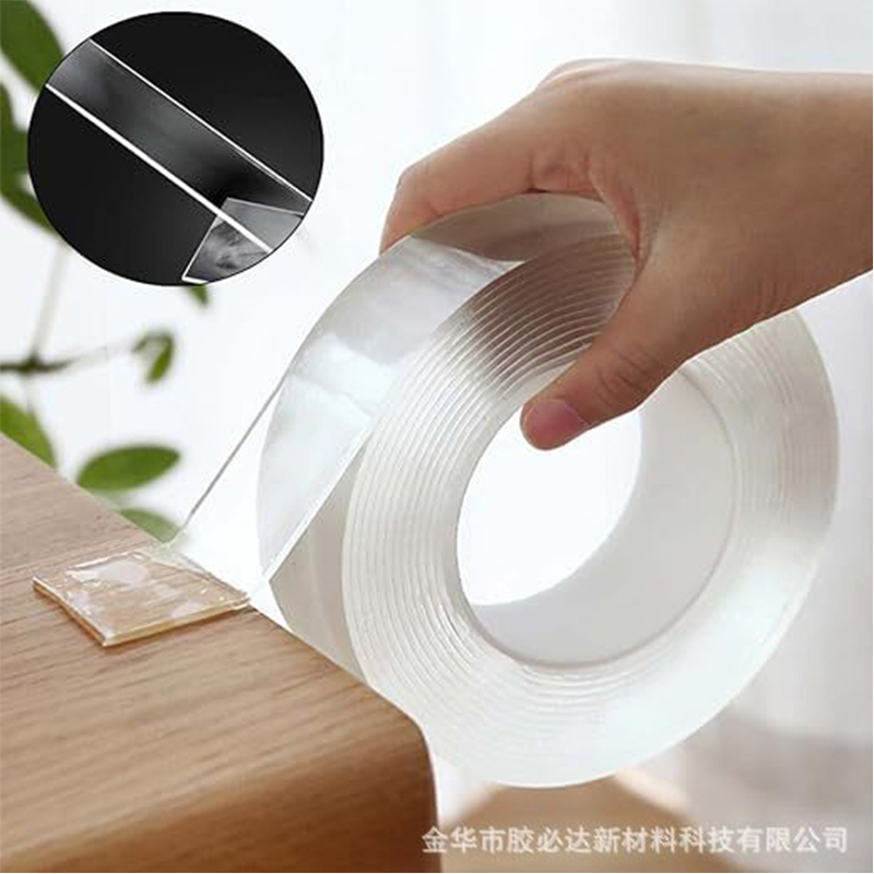 Cinta adhesiva nanotransparente sin trazas de doble cara lavable y extraíble